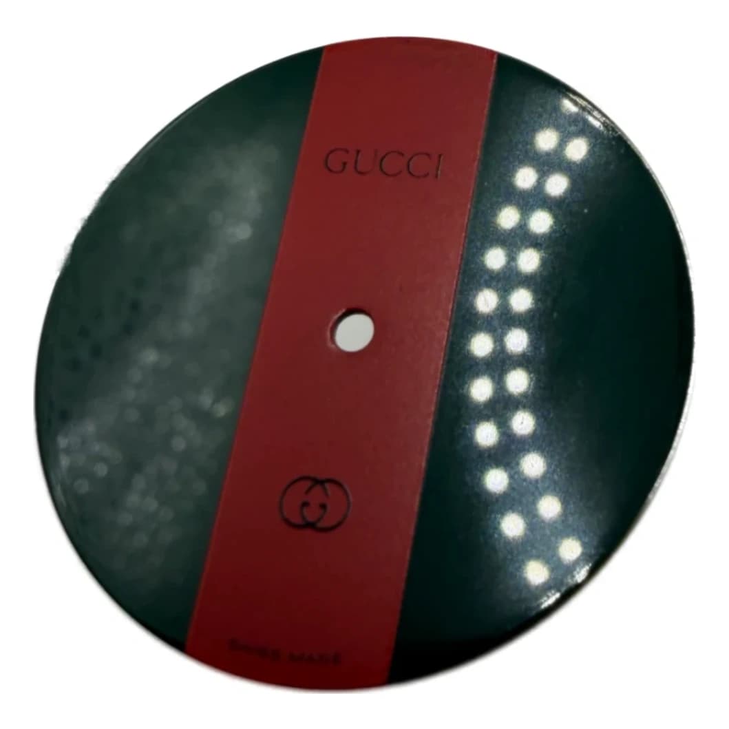 Round Metal-Framed Crystal, Green Tint - Gucci G-Timeless/Interlocking Series - Swiss Made